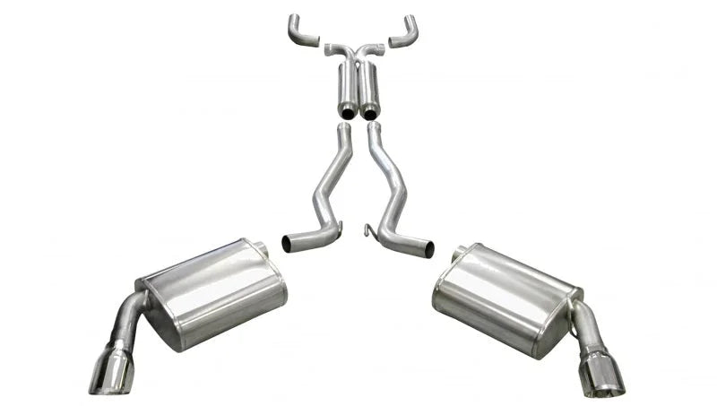 Corsa 2010-2015 Chevrolet Camaro Coupe SS 6.2L V8 Auto Polished Sport Cat-Back + XO Exhaust - Main Product View