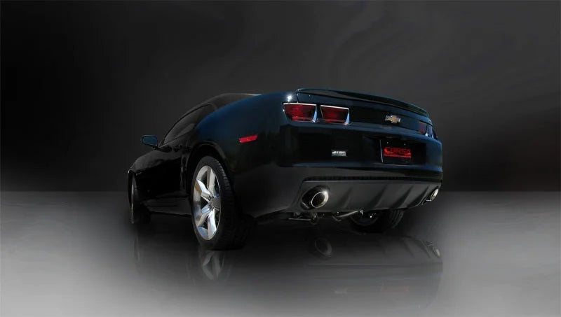 Corsa 2010-2015 Chevrolet Camaro Coupe SS 6.2L V8 Auto Polished Sport Cat-Back + XO Exhaust - Side View