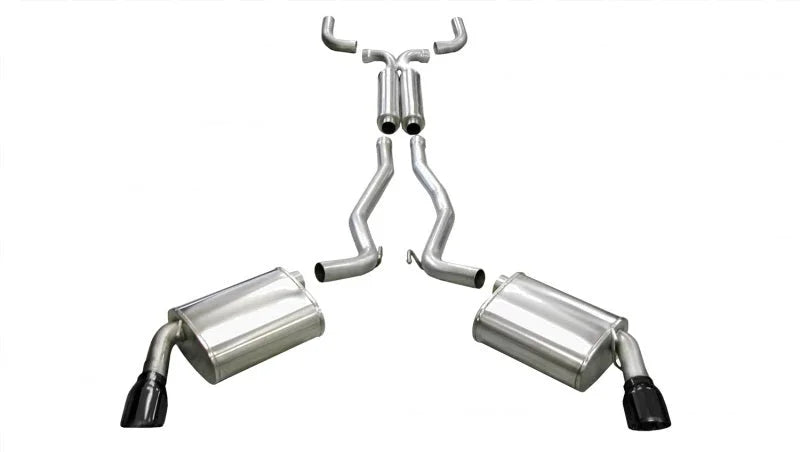 Corsa 2010-2015 Chevrolet Camaro Coupe/Convertible RS 3.6L V6 Black Sport Cat-Back + XO Exhaust - Main Product View