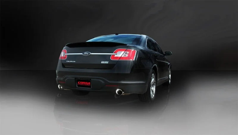 Corsa 2010-2019 Ford Taurus SHO 3.5L V6 Turbo Polished Sport Cat-Back Exhaust - Detail View