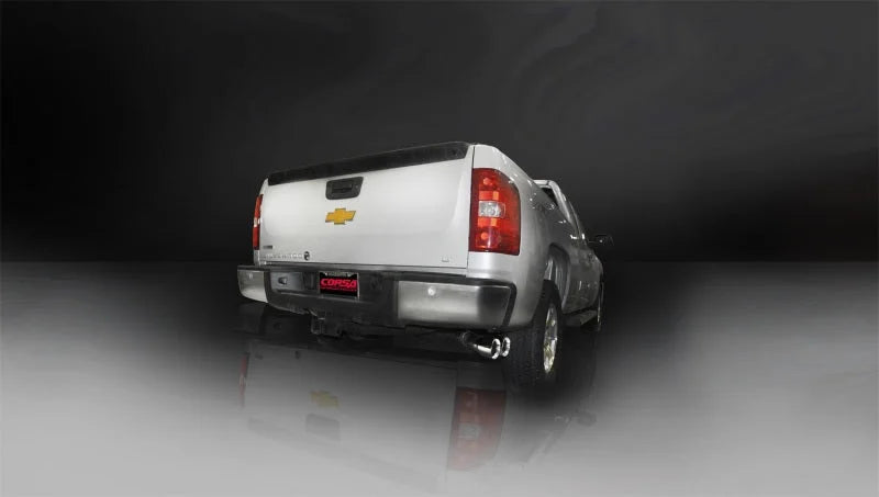 Corsa 2011-2013 Chevrolet Silverado Crew Cab/Short Bed 1500 6.2L V8 Polished Sport Cat-Back Exhaust - Detail View
