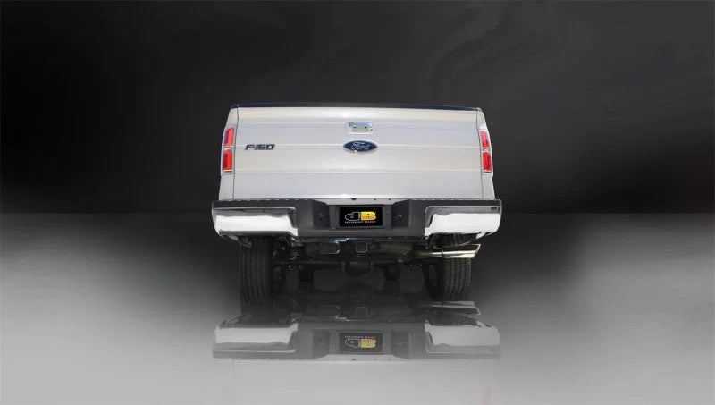 Corsa 2011-2014 -13 Ford F-150 EcoBoost 3.5L V6 Polished Sport Cat-Back Exhaust - Detail View