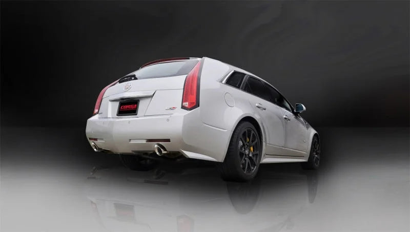 Corsa 2011-2014 Cadillac CTS Wagon V 6.2L V8 Polished Sport Axle-Back Exhaust - Detail View