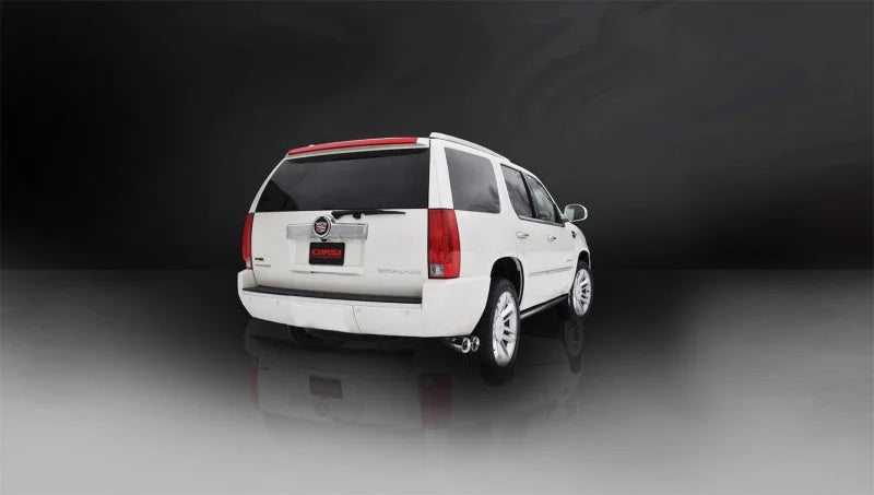 Corsa 2011-2014 Cadillac Escalade 6.2L V8 Polished Sport Cat-Back Exhaust - Side View