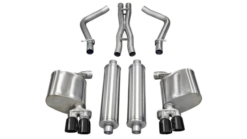 Corsa 2011-2014 Dodge Charger R/T 5.7L V8 Black Xtreme Cat-Back Exhaust - Main Product View