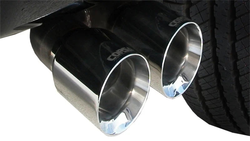 Corsa 2011-2014 Ford F-150 EcoBoost 3.5L V6 Polished Sport Cat-Back Exhaust - Detail View