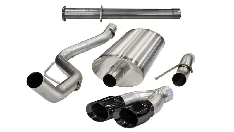 Corsa 2011-2014 Ford F-150 Raptor 6.2L V8 133in Wheelbase Black Xtreme Cat-Back Exhaust - Main Product View