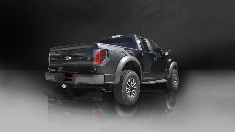 Corsa 2011-2014 Ford F-150 Raptor 6.2L V8 133in Wheelbase Black Xtreme Cat-Back Exhaust - Detail View