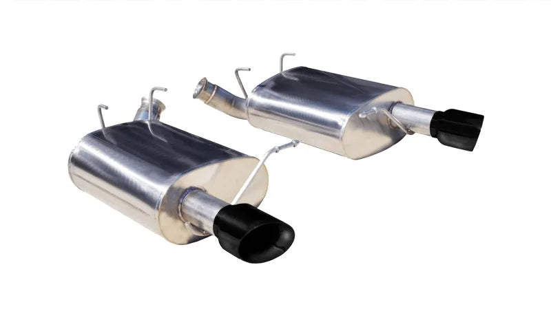 Corsa 2011-2014 Ford Mustang 3.7L V6 Black Sport Axle-Back Dual Rear Exhaust - Main Product View