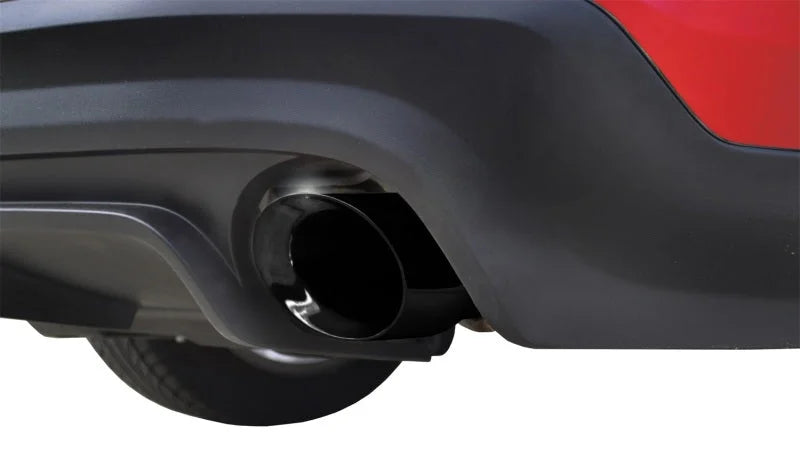 Corsa 2011-2014 Ford Mustang 3.7L V6 Black Sport Axle-Back Dual Rear Exhaust - Detail View