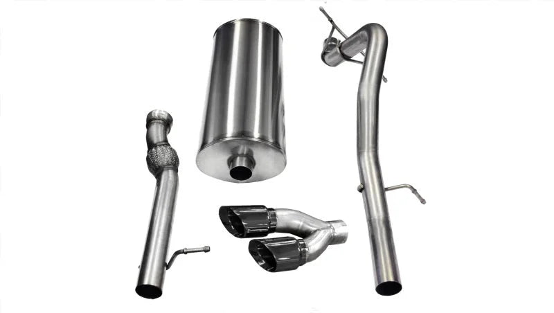 Corsa 2011-2014 GMC Yukon 6.2L V8 3in Cat-Back Single Side w Twin 4in Black Pro-Series Tips - Main Product View