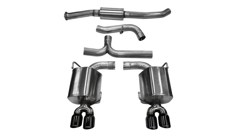 Corsa 2011-2014 Subaru Impreza Sedan STI 2.5L Turbo Manual Black Sport Cat-Back Exhaust - Main Product View
