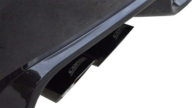 Corsa 2011-2014 Subaru Impreza Sedan STI 2.5L Turbo Manual Black Sport Cat-Back Exhaust - Detail View