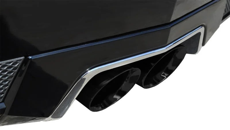 Corsa 2011-2015 Cadillac CTS Coupe V 6.2L V8 Black Sport Axle-Back Exhaust - Side View