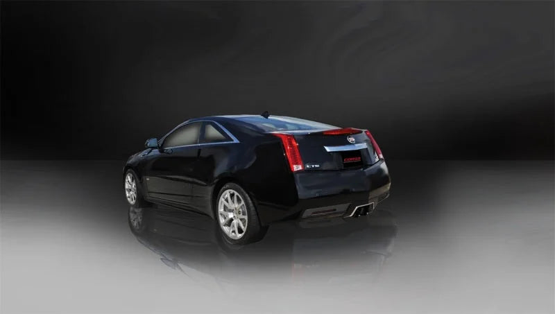 Corsa 2011-2015 Cadillac CTS Coupe V 6.2L V8 Black Sport Axle-Back Exhaust - Detail View