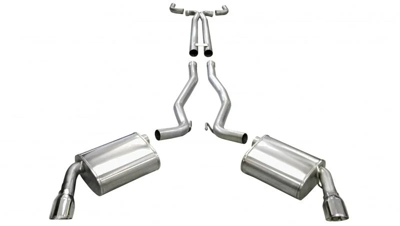 Corsa 2011-2015 Chevrolet Camaro Convertible SS 6.2L V8 Manual Polished Sport Cat-Back + XO Exhaust - Main Product View