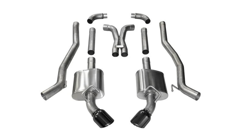 Corsa 2011-2015 Chevrolet Camaro SS 6.2L V8 Manual Black Xtreme 3in Cat-Back - Main Product View
