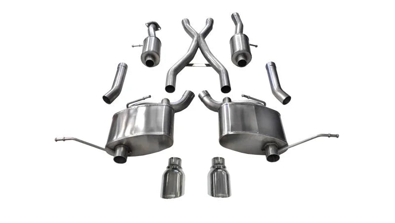 Corsa 2011-2021 Jeep Grand Cherokee Polished 2.5in Dual Rear Exit Cat-Back Exhaust - Main Product View