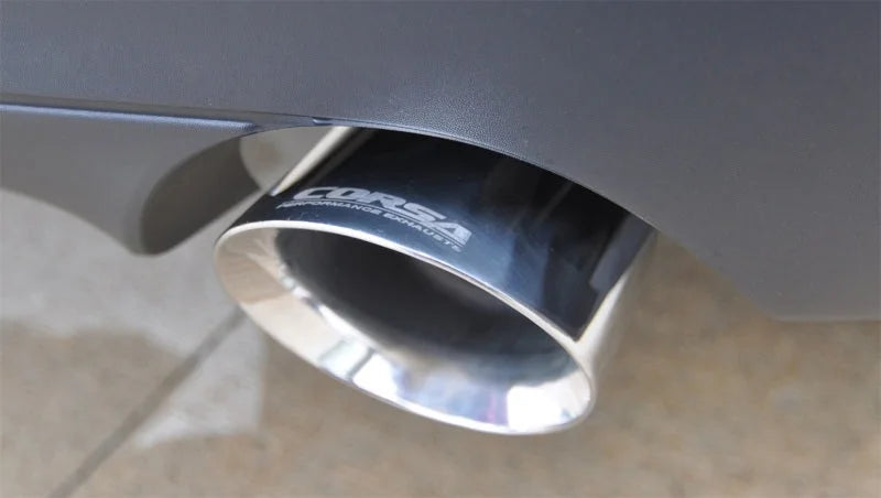 Corsa 2011-2021 Jeep Grand Cherokee Polished 2.5in Dual Rear Exit Cat-Back Exhaust - Detail View
