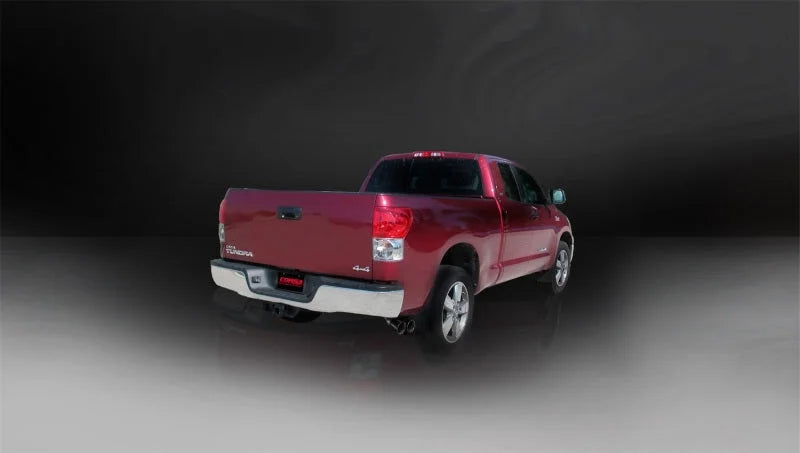 Corsa 2011-2021 Toyota Tundra Double Cab/Crew Max 5.7L V8 Black Sport Cat-Back Exhaust - Side View