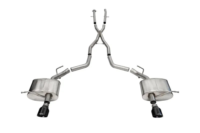 Corsa 2011-2025 Dodge Durango Xtreme 2.5in Cat-Back Dual Rear Exit w/ Single 4.5in Black PVD Tips - Main Product View