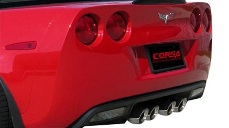 Corsa 2012-2013 Chevrolet Corvette C6 ZR1 Sport Cat-Back Dual Rear Exit w/ Twin 4.0in Pol Tips - Additional View 5