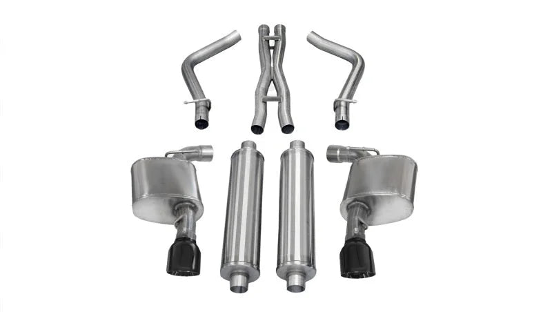 Corsa 2012-2013 Dodge Charger SRT-8 6.4L V8 Black Sport Cat-Back Exhaust - Main Product View
