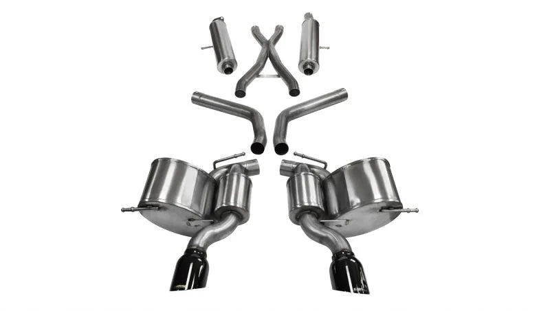 Corsa 2012-2013 Jeep Grand Cherokee 6.4L V8 Black Sport Cat-Back Exhaust - Main Product View