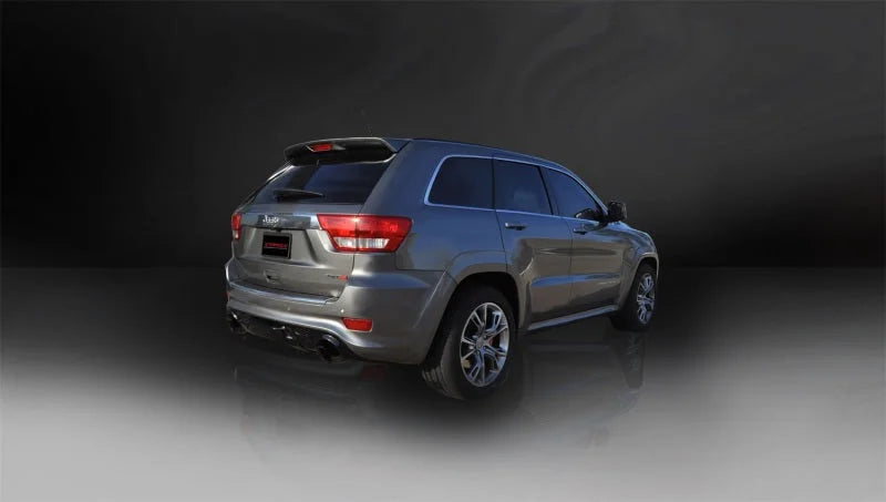Corsa 2012-2013 Jeep Grand Cherokee 6.4L V8 Black Sport Cat-Back Exhaust - Detail View