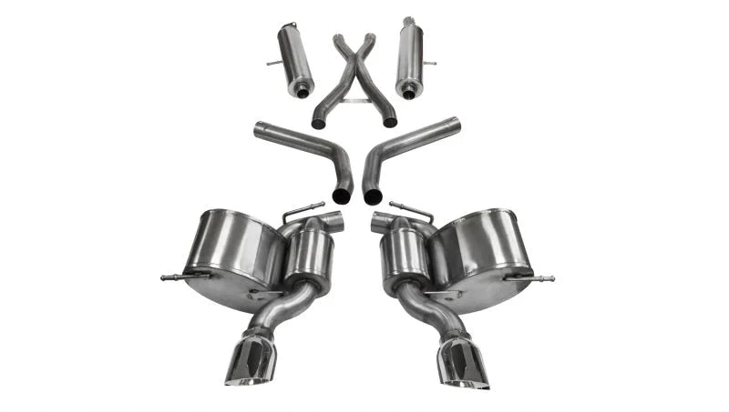 Corsa 2012-2013 Jeep Grand Cherokee 6.4L V8 Polished Sport Cat-Back Exhaust - Main Product View
