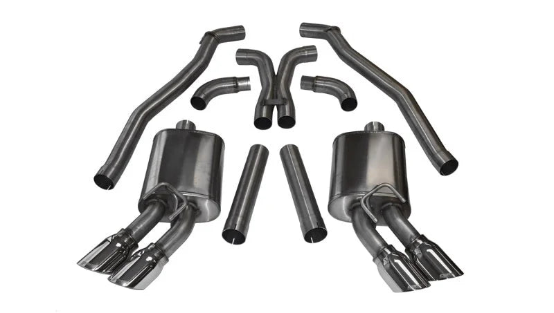 Corsa 2012-2015 Chevrolet Camaro Coupe ZL1 6.2L V8 Polished Sport Cat-Back + XO Exhaust - Main Product View