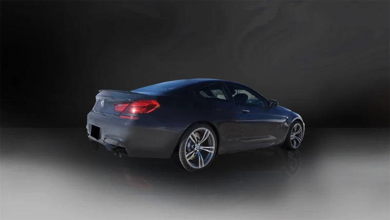 Corsa 2012-2017 BMW M6 F12 / F13 / F06 Black Sport Axle-Back Exhaust - Side View