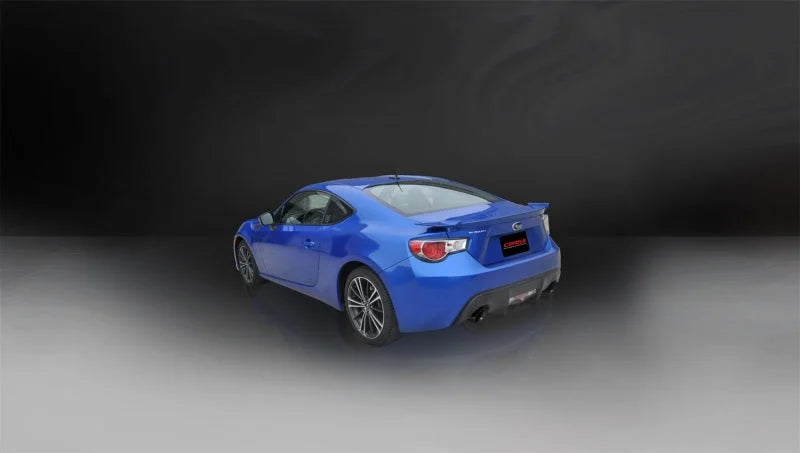 Corsa 2012-2025 Scion FRS / Subaru BRZ Black Tip Sport Cat-Back Exhaust - Side View