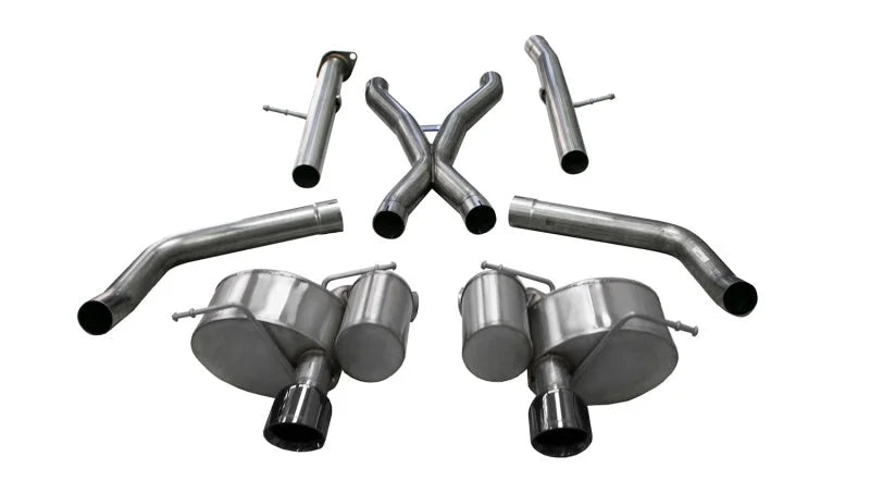 Corsa 2012-21 Jeep Grand Cherokee SRT 2.75in Dual Rear Xtreme Cat-Back Exhaust - Black PVD TipFinish - Main Product View