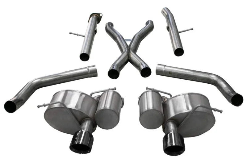 Corsa 2012-21 Jeep Grand Cherokee SRT 2.75in Dual Rear Xtreme Cat-Back Exhaust - Black PVD TipFinish - Side View