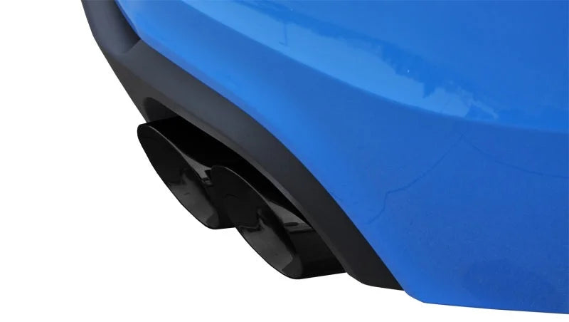 Corsa 2013-2014 Ford Mustang Shelby GT500 5.8L V8 Black Sport Axle-Back + XO Exhaust - Side View