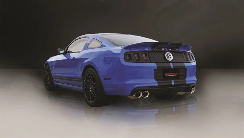 Corsa 2013-2014 Ford Mustang Shelby GT500 5.8L V8 Polished Sport Axle-Back Exhaust - Detail View