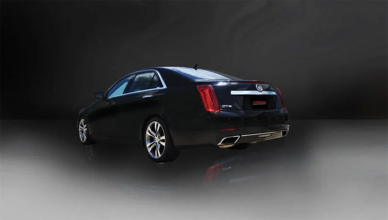 Corsa 2014-16 Axle-Back Exhaust Dual Rear Polished Outlet 2014 Cadillac CTS Vsport 3.6L V6 Automatic - Side View