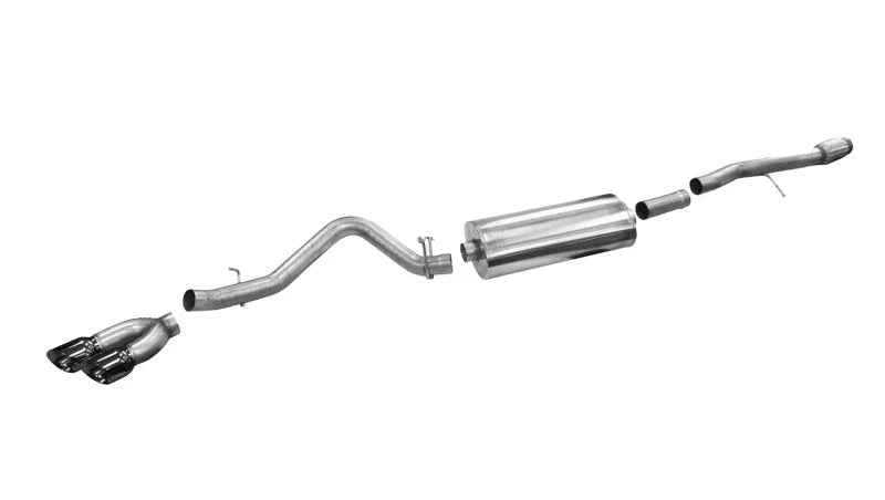 Corsa 2014-19 Sierra/Silverado 1500 Crew/Dbl / Short/Std. Bed 6.2L V8 Black Sport Single SideCB Exht - Main Product View