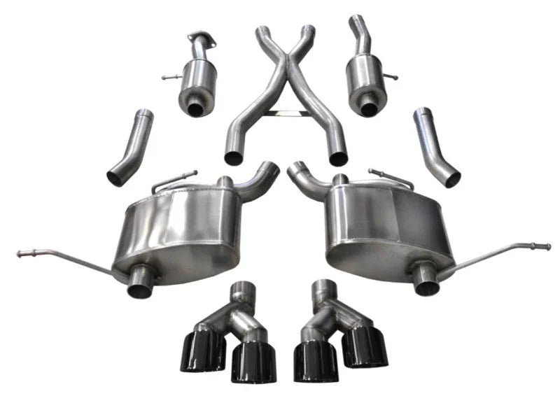 Corsa 2014-2021 Jeep Grand Cherokee 3.6L V6 Black Sport Cat-Back Exhaust - Installation View