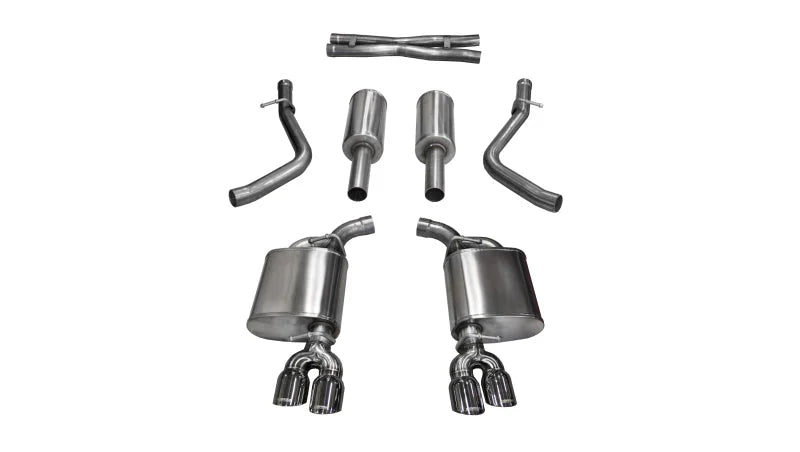 Corsa 2015-2017 Dodge Challenger Sport Cat-Back Dual Rear Exit with Twin 3.5in Polished Pro-Seri - Main Product View
