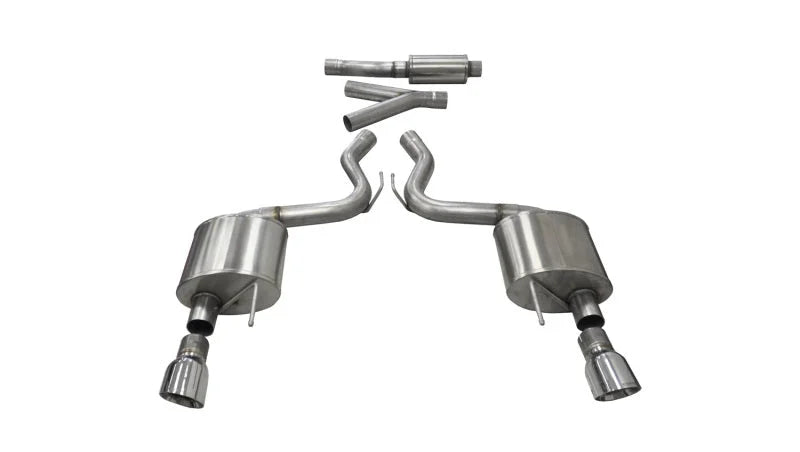 Corsa 2015-2017 Ford Mustang EcoBoost 2.3T Sport 3in Cat-Back Dual Rear Exit Polished Tips - Main Product View
