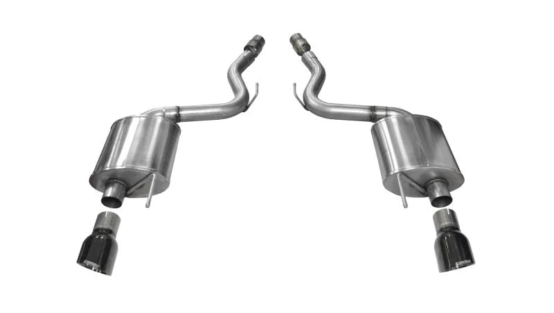 Corsa 2015-2017 Ford Mustang GT 5.0 3in Axle Back Exhaust Black Dual Tips (Touring) - Main Product View