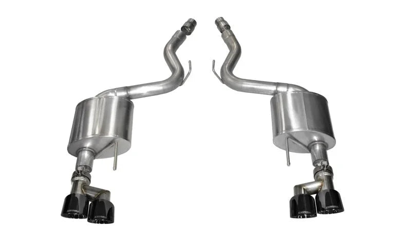 Corsa 2015-2017 Ford Mustang GT 5.0 3in Axle Back Exhaust Black Quad Tips (Sport) - Main Product View