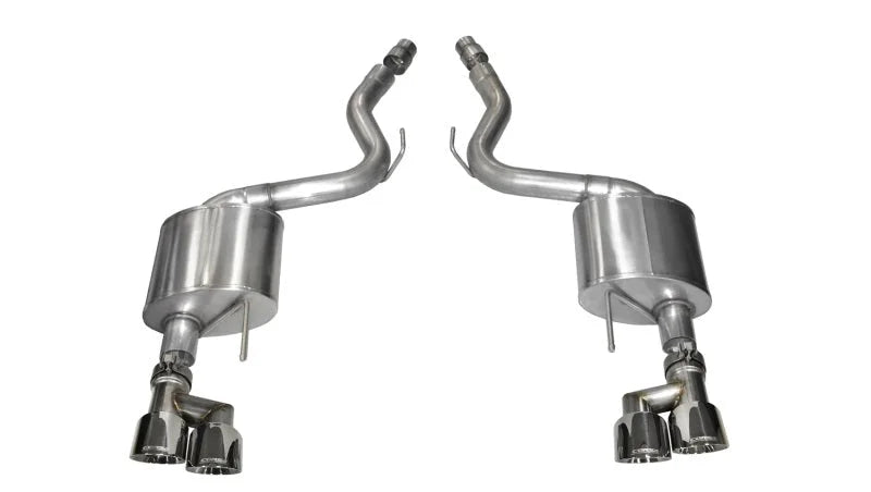 Corsa 2015-2017 Ford Mustang GT 5.0 3in Axle Back Exhaust Polish Quad Tips (Sport) - Main Product View