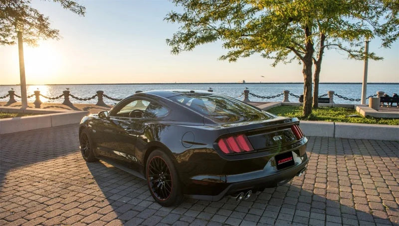 Corsa 2015-2017 Ford Mustang GT 5.0 3in Cat Back Exhaust Polish Quad Tips (Sport) - Side View