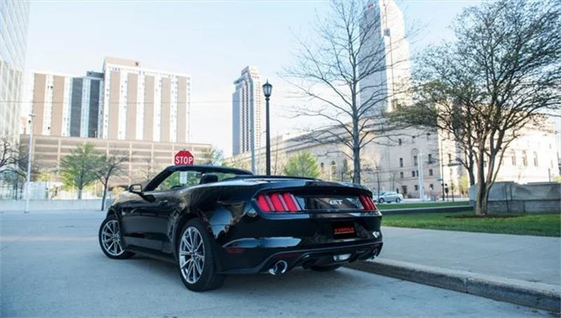 Corsa 2015-2017 Ford Mustang GT Convertible 5.0L V8 Polished Sport Cat-Back Dual Rear Exit - Side View