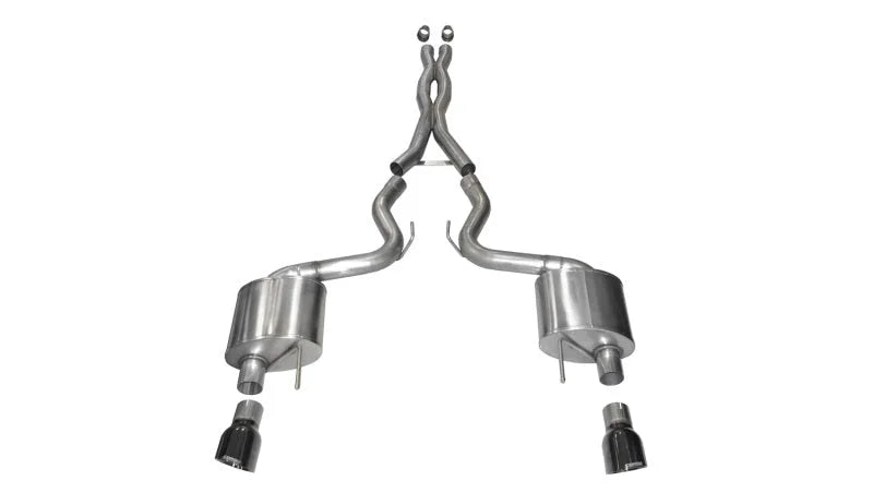 Corsa 2015-2017 Ford Mustang GT Fastback 5.0 3in Xtreme Cat Back Exhaust w/ Dual Black 4.5in Tips - Main Product View