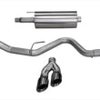 Load image into Gallery viewer, Corsa 2015-2020 Ford F-150 5.0L V8 (Super Crew Cab) Black Sport Single Side Dual 4in Tips CB Exhaust - Main Product View