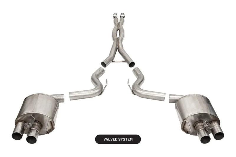Corsa 2015-2020 Ford Mustang GT350/R 5.2L V8 Dual Rear Cat-Back- Stainless Dual Rear Exit - Main Product View